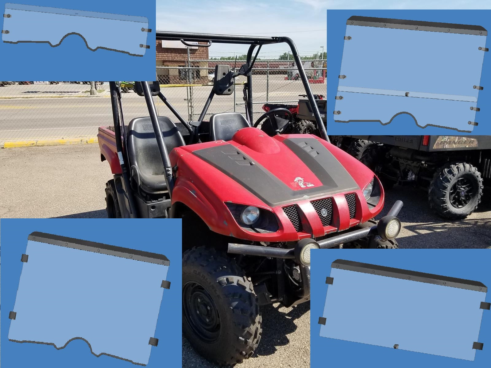 UTV Yamaha Rhino Windshield, Window