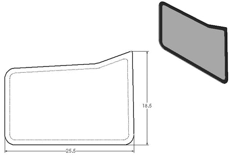 KX057-5 Door Lower Window