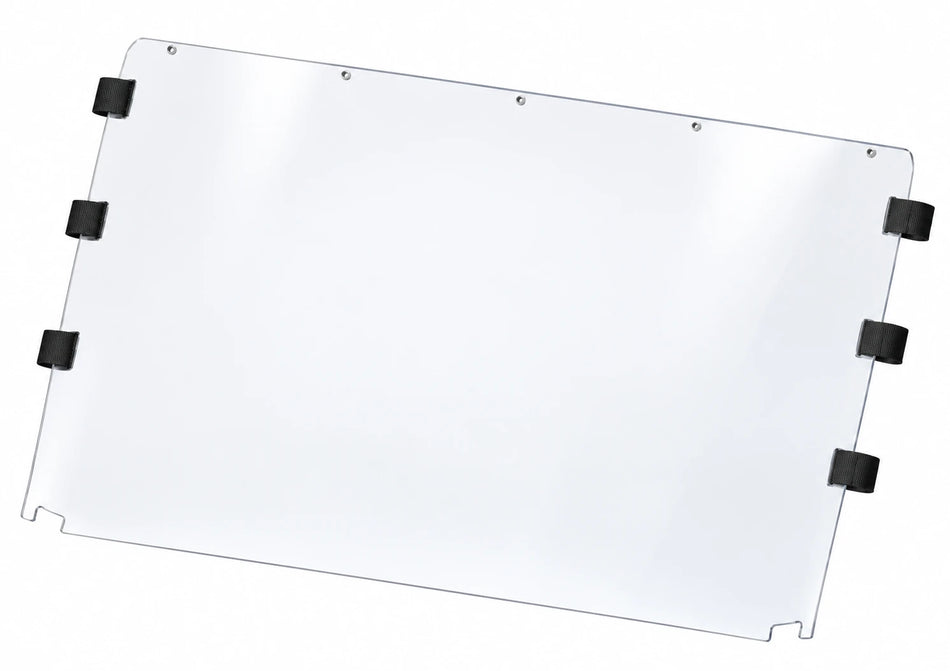 CFMOTO UForce 1000 full windshield for 2019+, clear panel with black mounting hardware