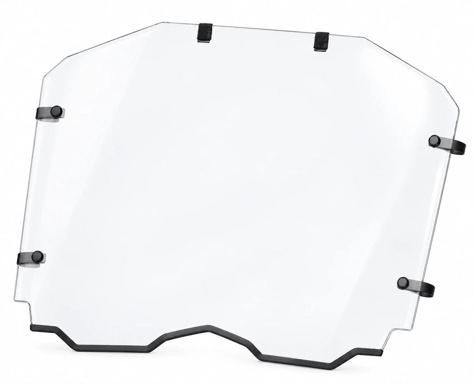 CFMOTO ZForce 500 / 800 / 1000 full windshield for 2015+, clear panel with black mounting hardware