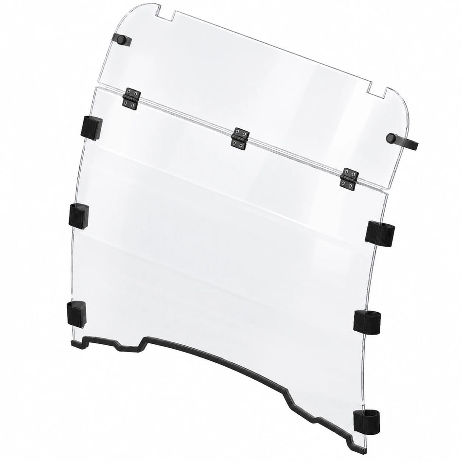 Flex A Fab folding windshield for Kawasaki Mule SX 2017+, product view on a white background