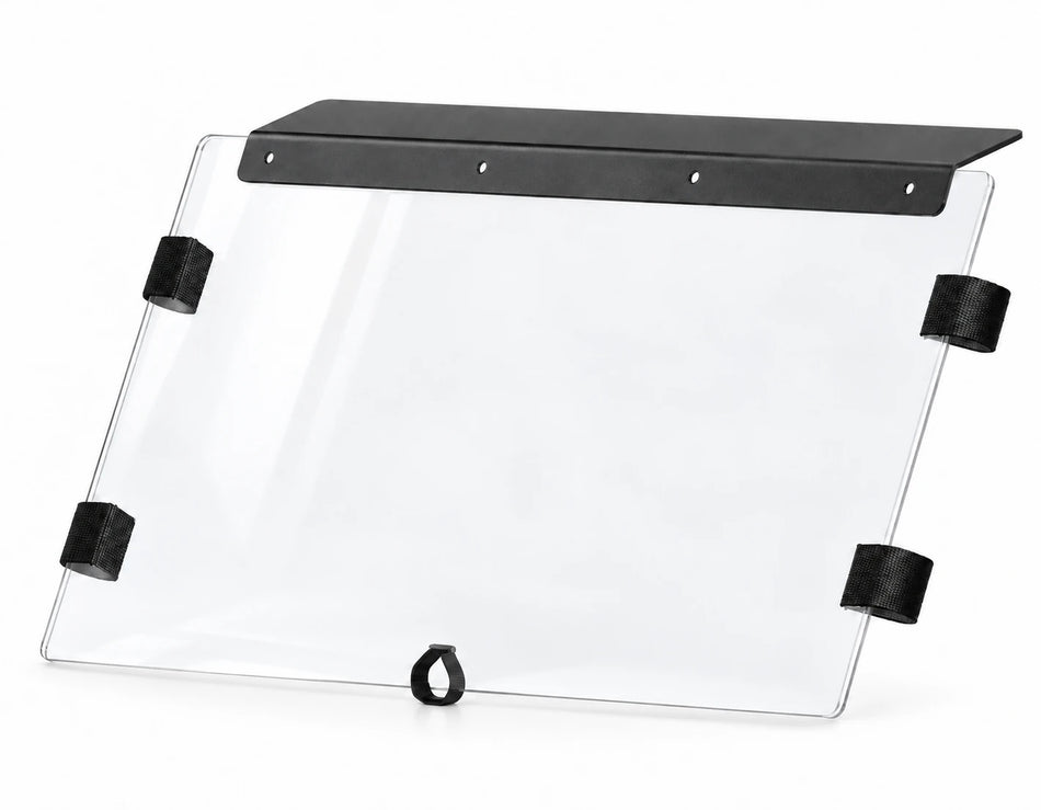 Flex A Fab upper half windshield for Kawasaki Teryx 2010-13, product view on a white background