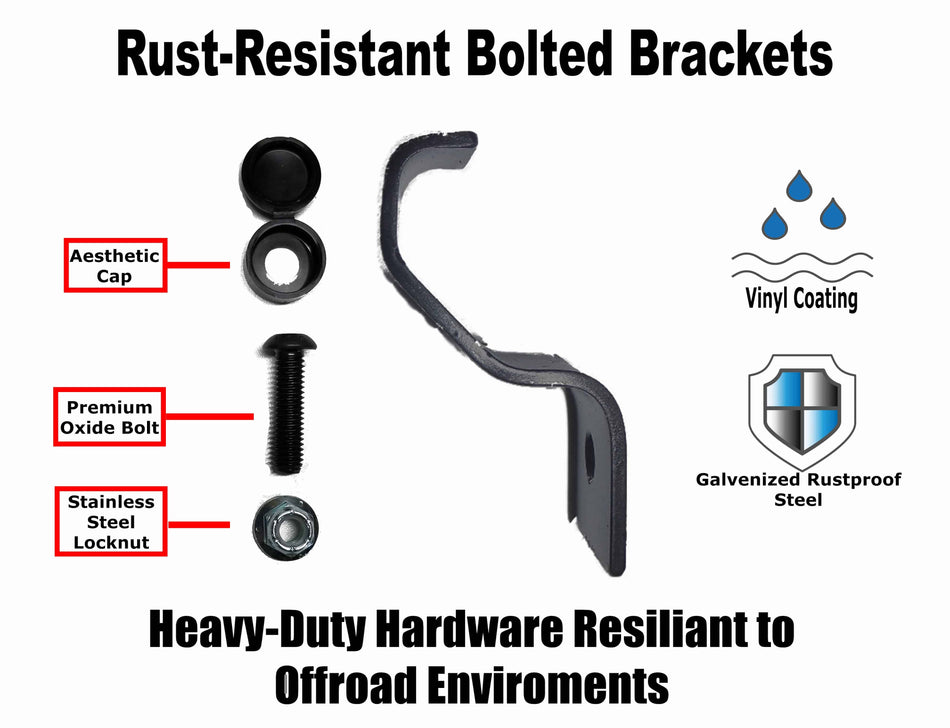 Kit - Hardware - Bracket Profile - Bolt 3/8-16 Treads Button Head  x 1.25in. Long with Nut & Cap - Flex A Fab