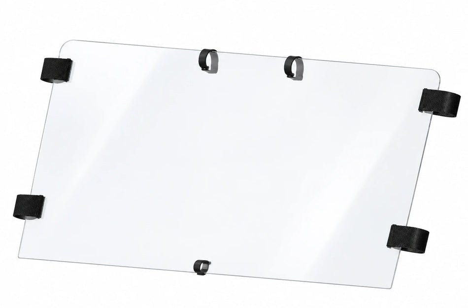 Flex A Fab upper half windshield for Polaris Ranger Round Mid 500 570 2010-14, product view on a white background