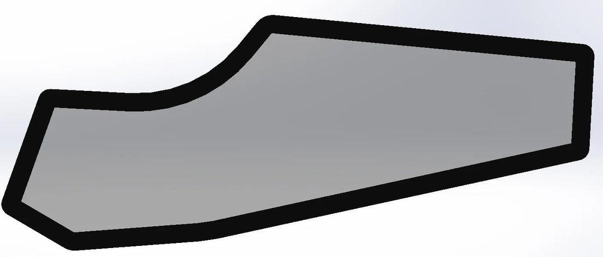 Vitre inférieure gauche collée, version A - Toyota 8FDG15-32 - HW-TOFA-LNA6-AL