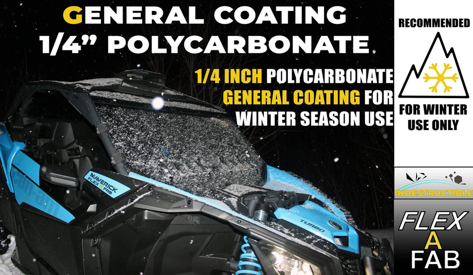 Flex A Fab 1/4-inch general-coating polycarbonate guide: recommended for winter use only.
