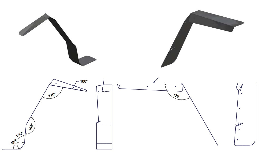 POLARIS RZR TRAIL (ALL 50") 2021+ Fender Wing Extensions - Flex A Fab