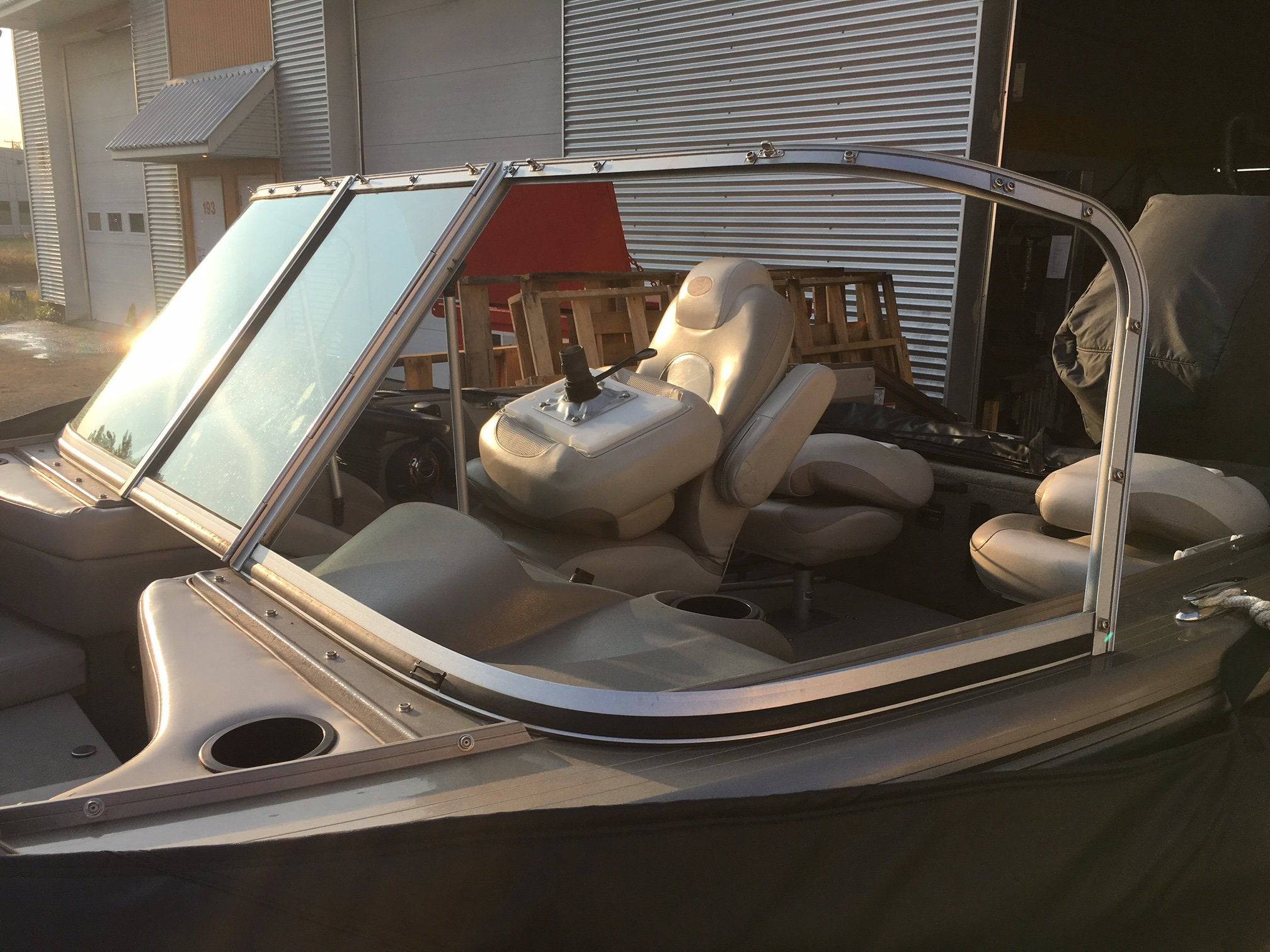 Curved Boat Windshield Glass Replacement Repair