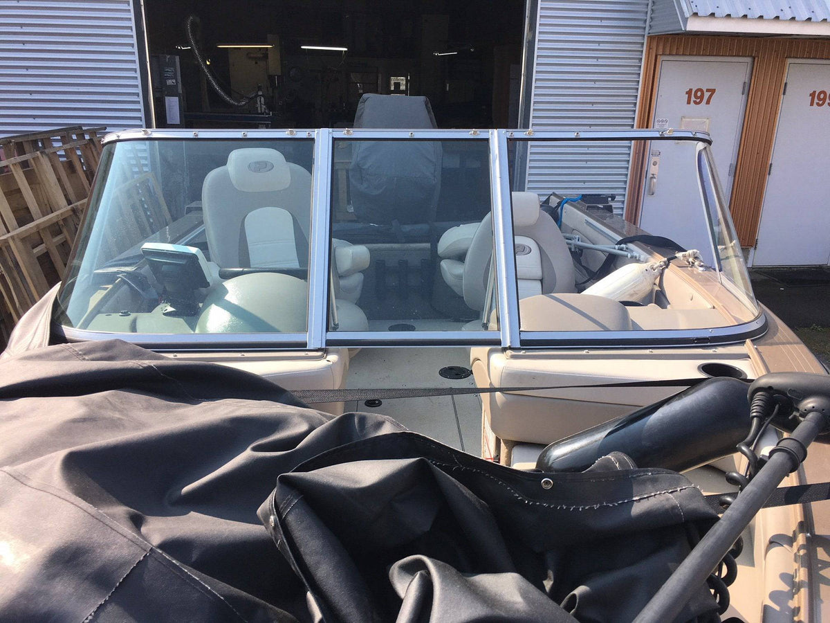 Curved Boat Windshield Glass Replacement Repair