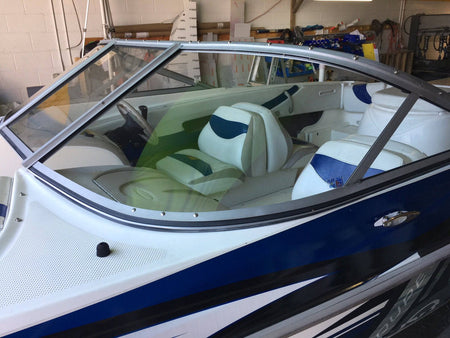 Curved Boat Windshield Glass Replacement Repair