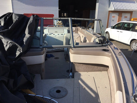 Curved Boat Windshield Glass Replacement Repair