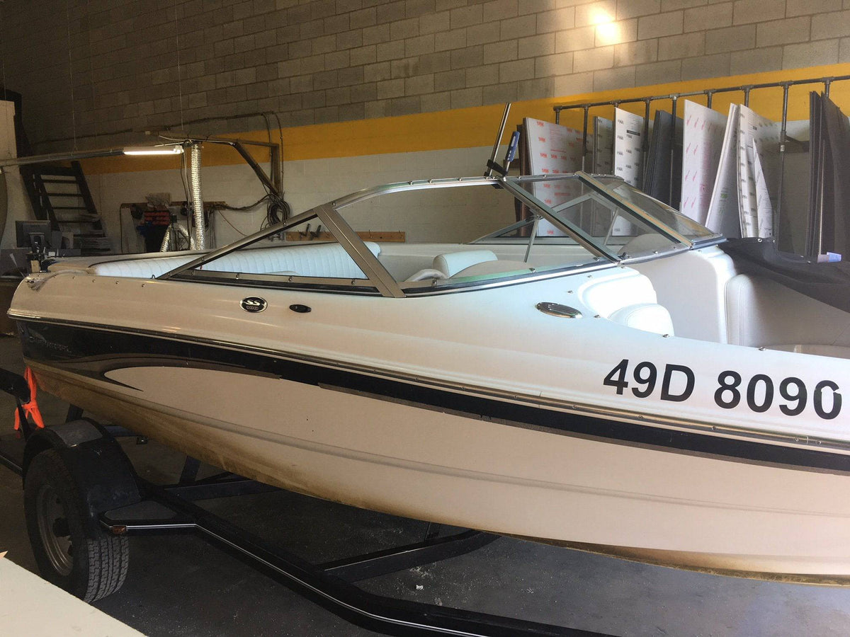 Curved Boat Windshield Glass Replacement Repair