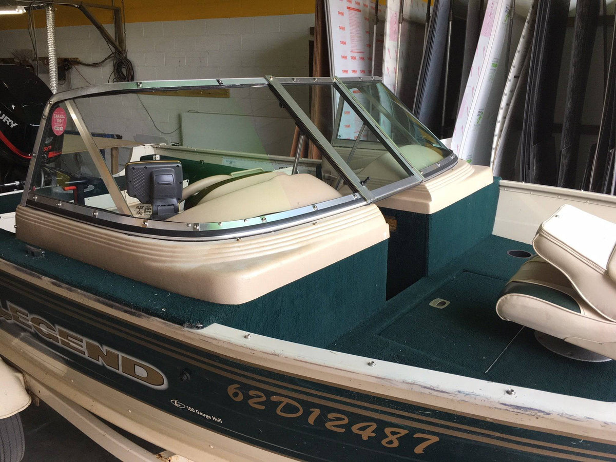 Curved Boat Windshield Glass Replacement Repair