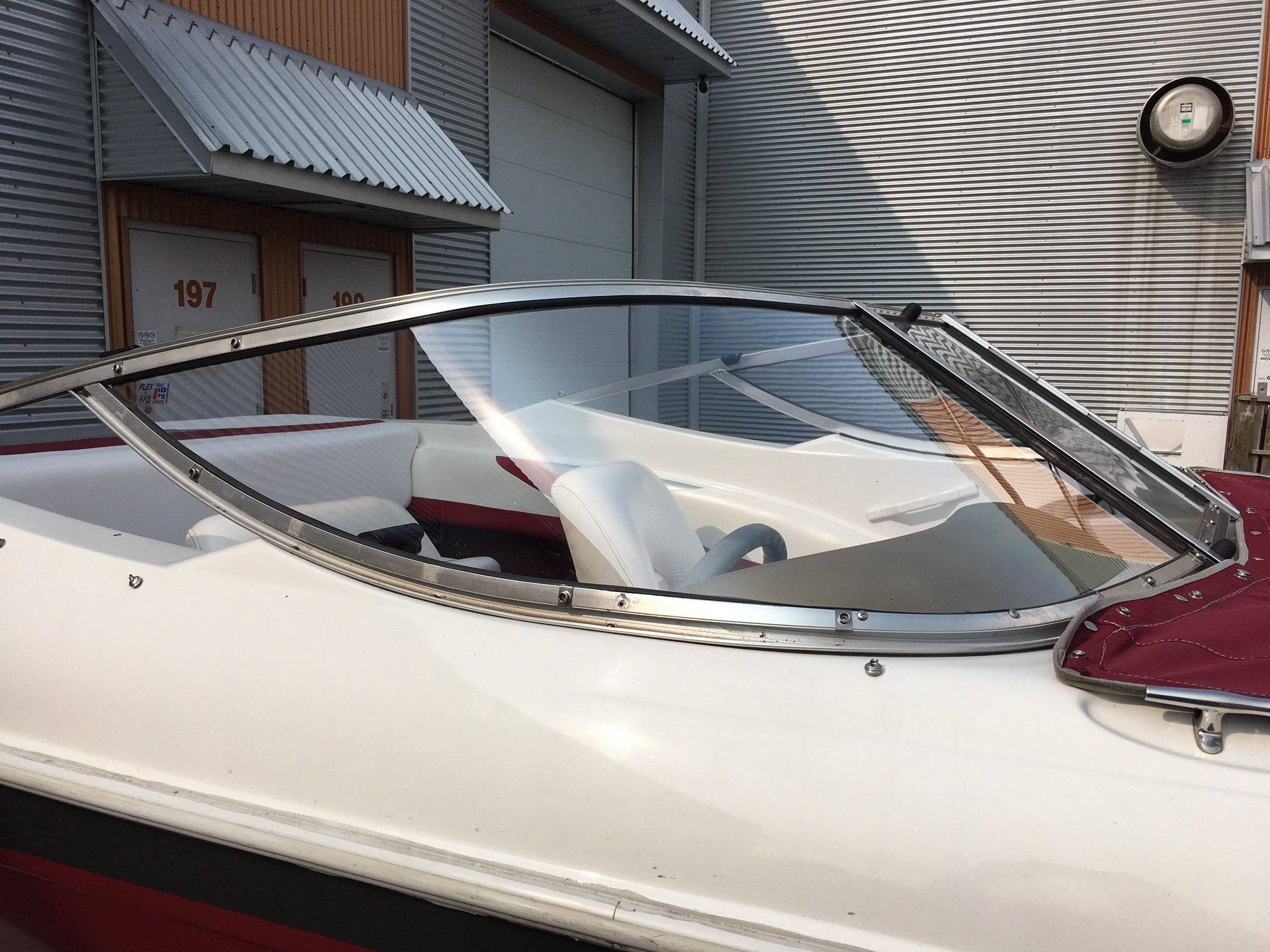 Curved Boat Windshield Glass Replacement Repair