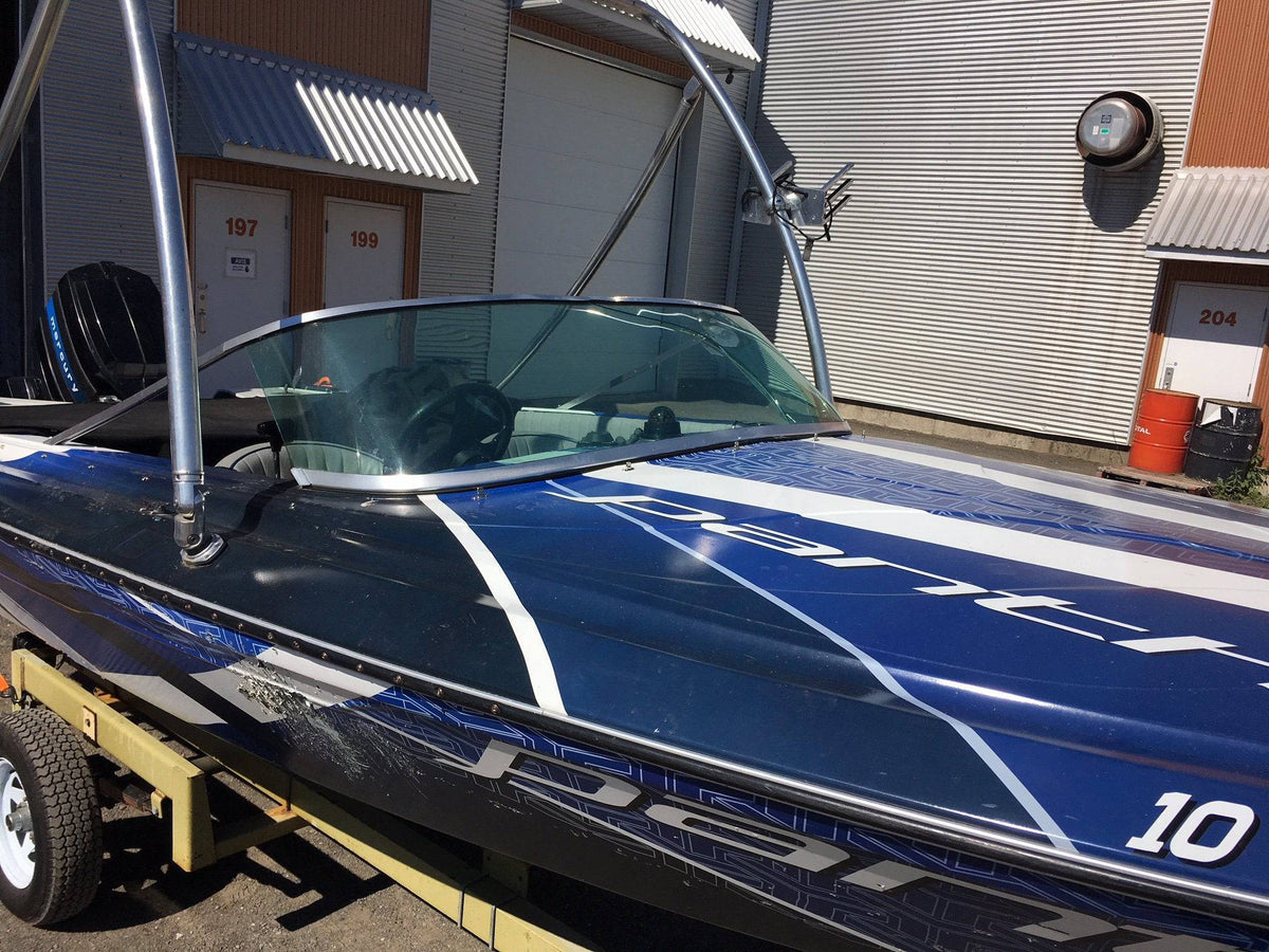 Curved Boat Windshield Glass Replacement Repair