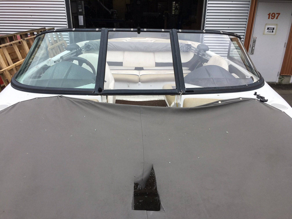 Curved Boat Windshield Glass Replacement Repair