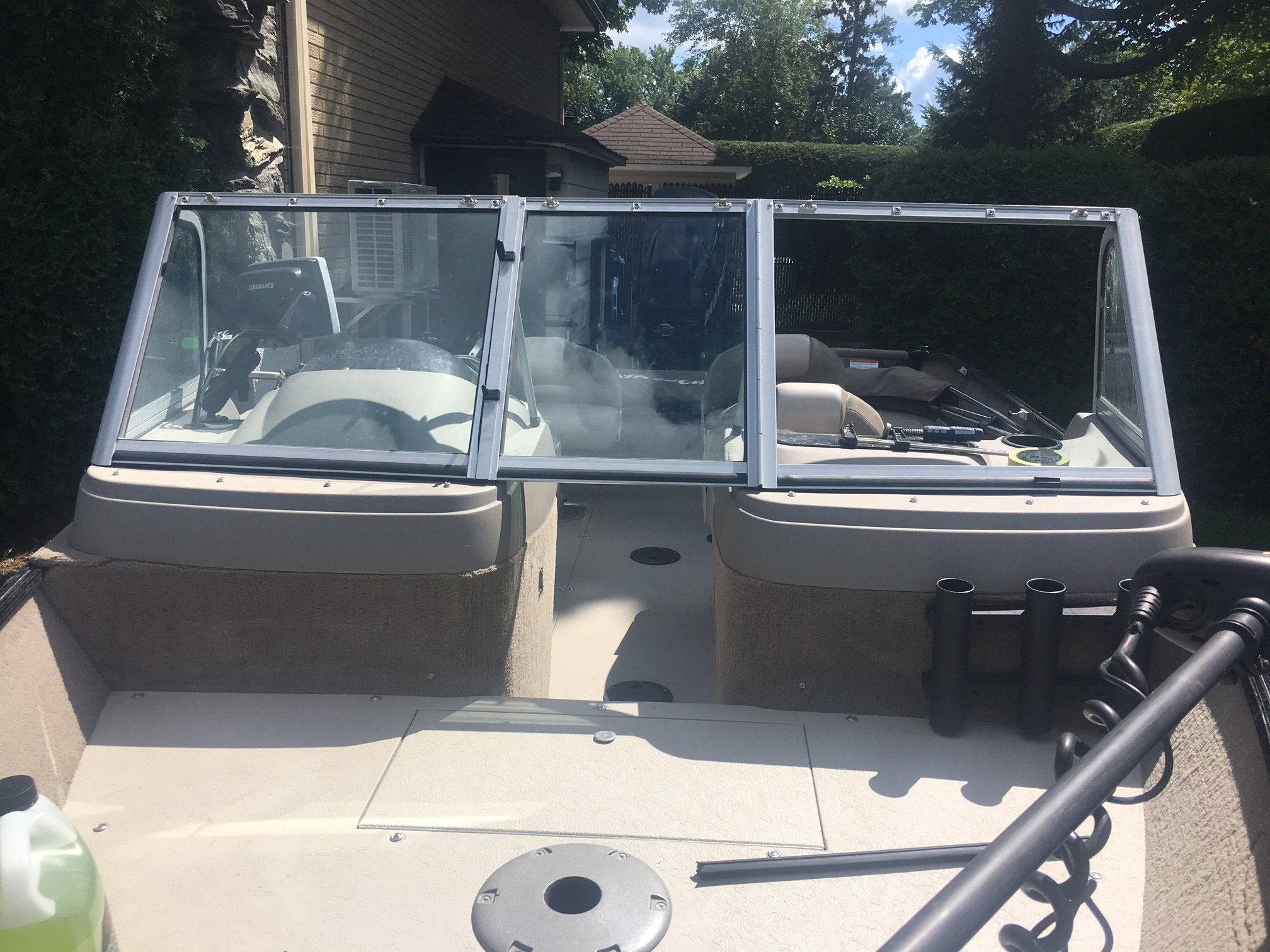 Curved Boat Windshield Glass Replacement Repair